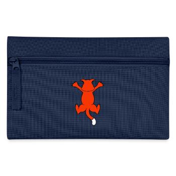 Lustige Katze Krallt Krallen Festkrallen Kratzen - Federtasche - Navy - Vorne