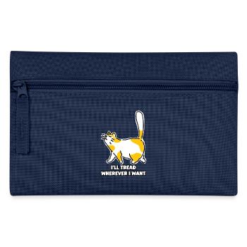I'll Tread Wherever I Want Cute Cat - Pencil Case - navy - Front