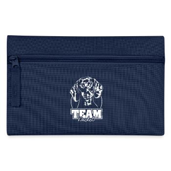 TEAM Dackel Hund Hunde Wilsigns - Federtasche - Navy - Vorne