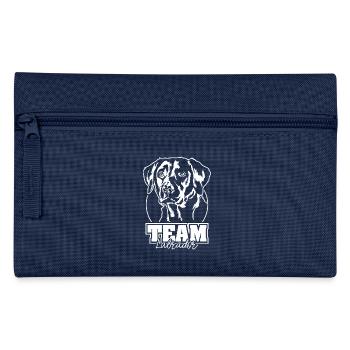 Team Labrador Retriever Labbi Hunde Hund Wilsigns - Federtasche - Navy - Vorne