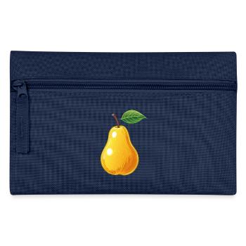 Birne Pear Obst Frucht Früchte Zeichnung - Federtasche - Navy - Vorne