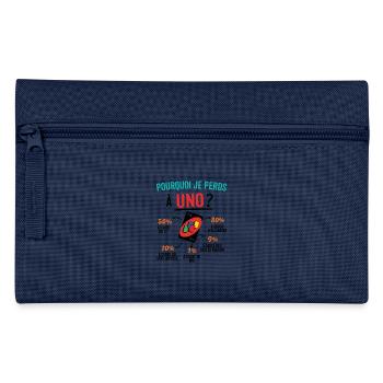 Warum verliere ich bei Kartenspielen? - Federtasche - Navy - Vorne