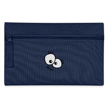 Joli visage de dessin animé avec de grands yeux - Trousse - marine - Devant