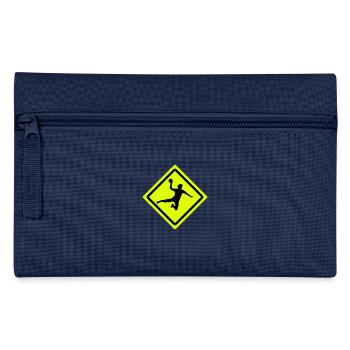 handball roadsign - Pencil Case - navy - Front