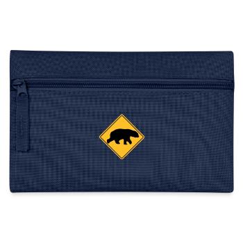 Polar Bear Road Sign - Federtasche - Navy - Vorne