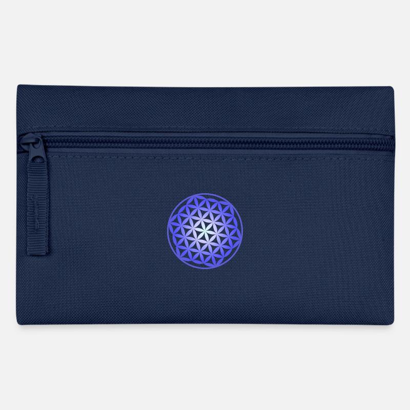 Blume des Lebens - Federtasche - Navy