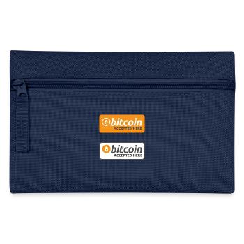 Bitcoin Accepted Here - Sticker Pack - Pencil Case - navy - Front