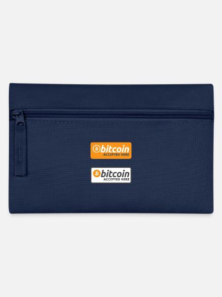 Bitcoin hier akzeptiert - Sticker Pack - Federtasche - Navy
