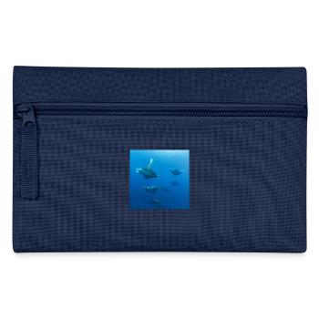 Mantas auf den Azoren - Federtasche - Navy - Vorne