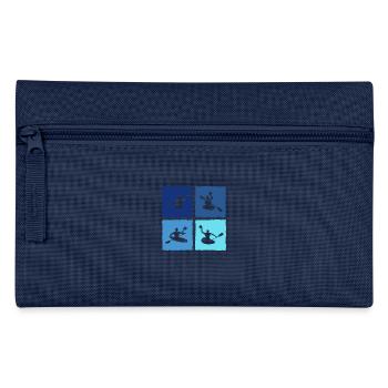 Kanupolo Canoe Polo Spieler Retro Style - Federtasche - Navy - Vorne