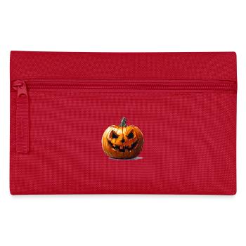 Geschnitzte Kürbis-Fratzen ist ein Halloween-Deko - Federtasche - Rot - Vorne