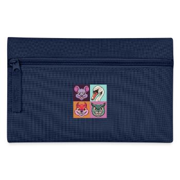 Pop-art Schwan Maus Eichhörnchen Eule Smile - Federtasche - Navy - Vorne