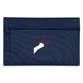 Katzen Klauen Pfote Tatzen Kralle Kratzer Streifen - Federtasche - Navy - Vorne