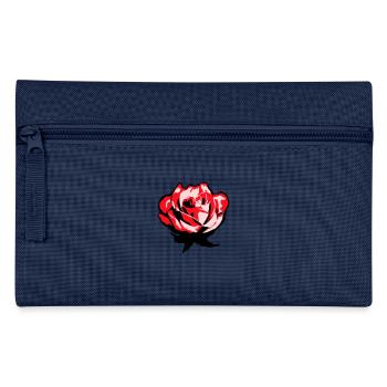 Jolie belle fleur de rose feuille roses romantique - Trousse - marine - Devant