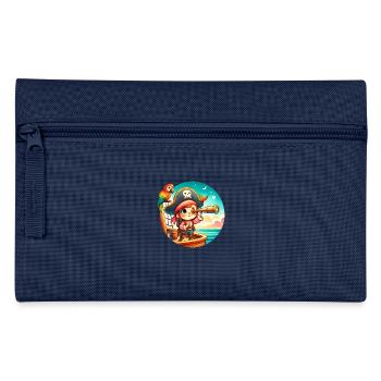 Piratenschädel für Mädchen - Federtasche - Navy - Vorne
