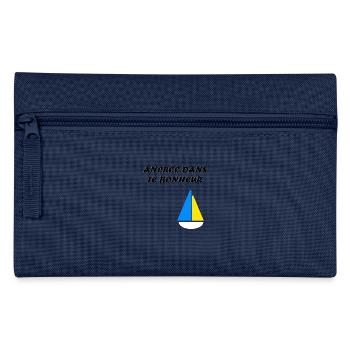 Ancrée dans le bonheur - Trousse - marine - Devant