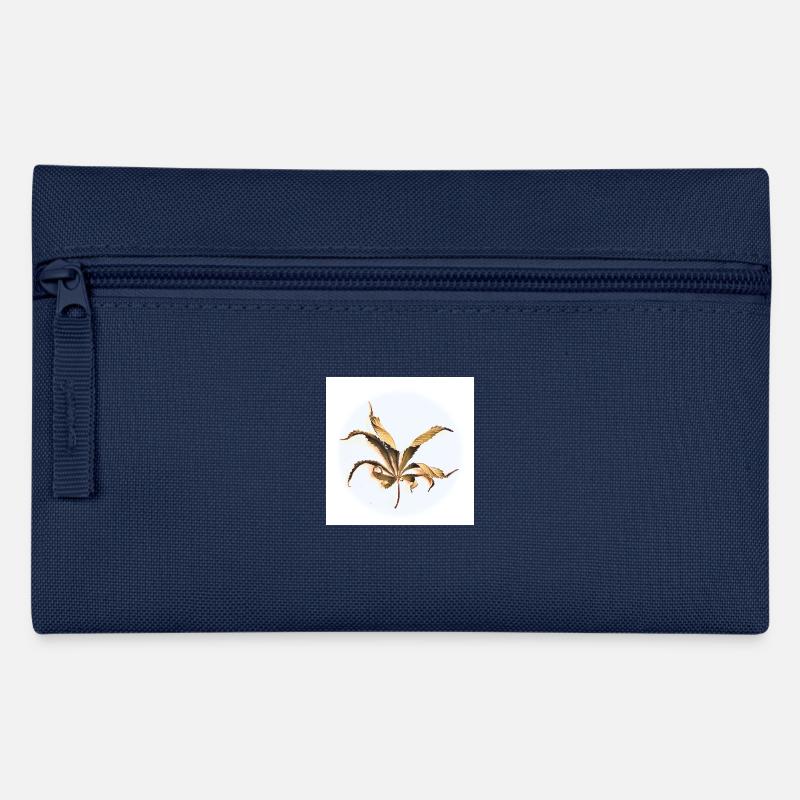 Curled leaf - Pencil Case - navy