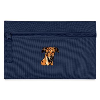 Galgo Español - Portrait - Federtasche - Navy - Vorne