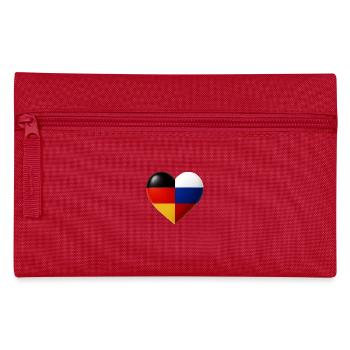 Russlanddeutsches Herz - Federtasche - Rot - Vorne