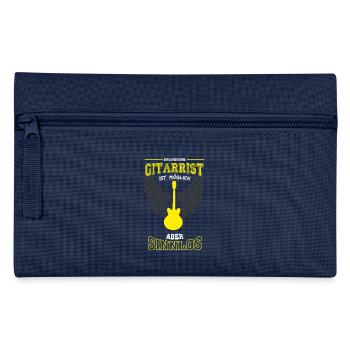 Gitarrist Gitarre Leben sinnlos - Federtasche - Navy - Vorne
