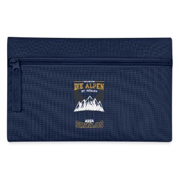 Alpen Berge Leben sinnlos - Federtasche - Navy - Vorne
