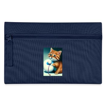 Little Cute Baby Cat - Pencil Case - navy - Front