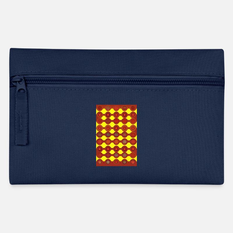 Vintage Muster - Federtasche - Navy