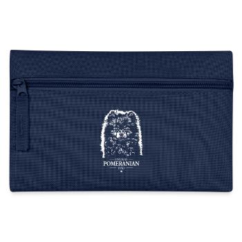 Pomeranian Dad Hunde Hund Zwergspitz Wilsigns - Federtasche - Navy - Vorne