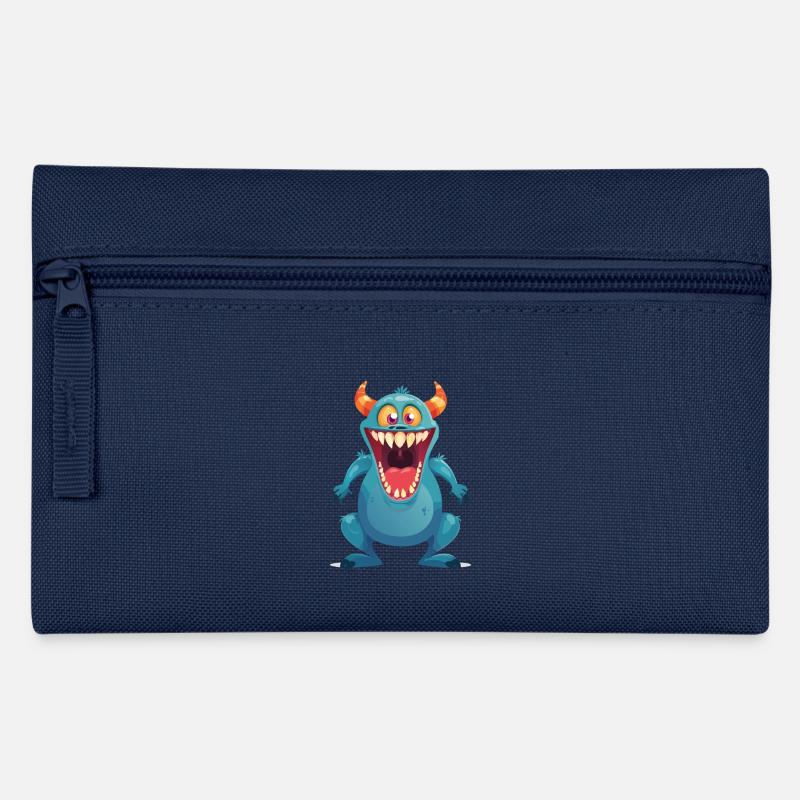Blaues Dinosaurus Monster - Federtasche - Navy