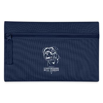 Staffordshire Bull Terrier Dad Hunde Hund Wilsigns - Federtasche - Navy - Vorne