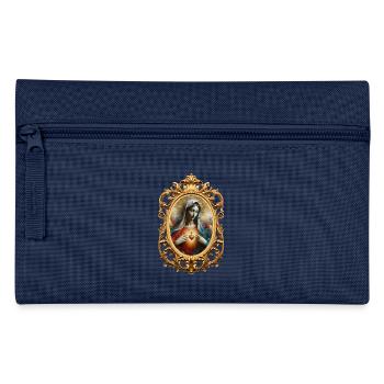 Holly Mary Maria Madonna Mariana Virgin Mary Holy - Pencil Case - navy - Front