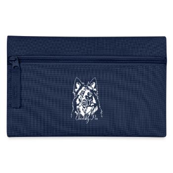 Chodsky Pes Portrait German Shepherd Wilsigns - Pencil Case - navy - Front