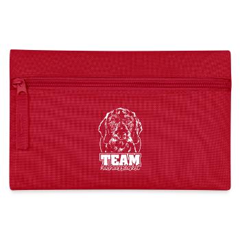 TEAM Rauhaardackel Hund Hunde Wilsigns - Federtasche - Rot - Vorne