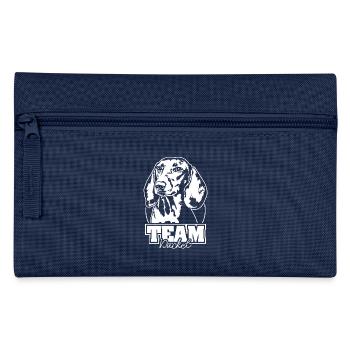 TEAM Dackel Hund Hunde Wilsigns - Federtasche - Navy - Vorne