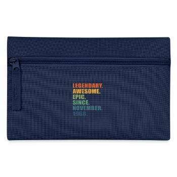 55th Birthday, November 1968, 55 Year Anniversary - Pencil Case - navy - Front