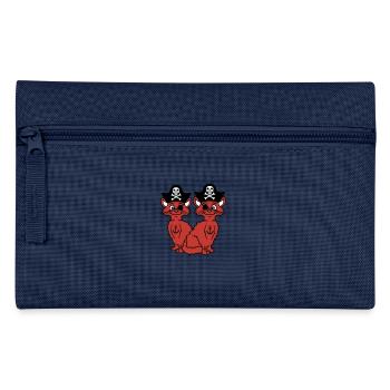 2 Pirate Cats Sabre Buccaneer Eye Patch Team - Pencil Case - navy - Front