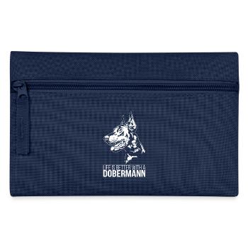 Doberman life is better Dogs Dog Wilsigns - Pencil Case - navy - Front