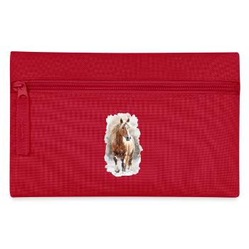 Cheval dans la neige - Trousse - rouge - Devant