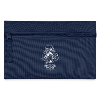 Miniature Poodle Mom Hunde Zwergpudel Wilsigns - Federtasche - Navy - Vorne