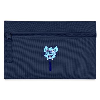 Smart Nerd Cat Lunettes à monture de corne Lunettes Geek Tie - Trousse - marine - Devant