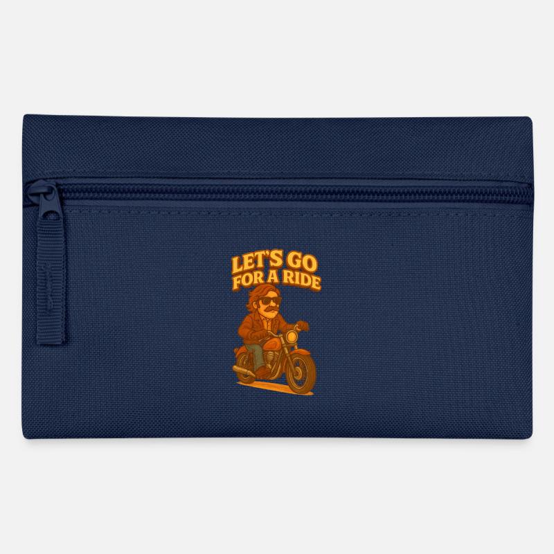 Auf geht's zu einer Fahrt - Federtasche - Navy