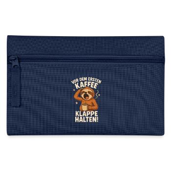 Vor dem ersten Kaffee Klappe halten! - Federtasche - Navy - Vorne