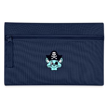 Süße Pirat Katzen Seeräuber Augenklappe Hut Kostüm - Federtasche - Navy - Vorne