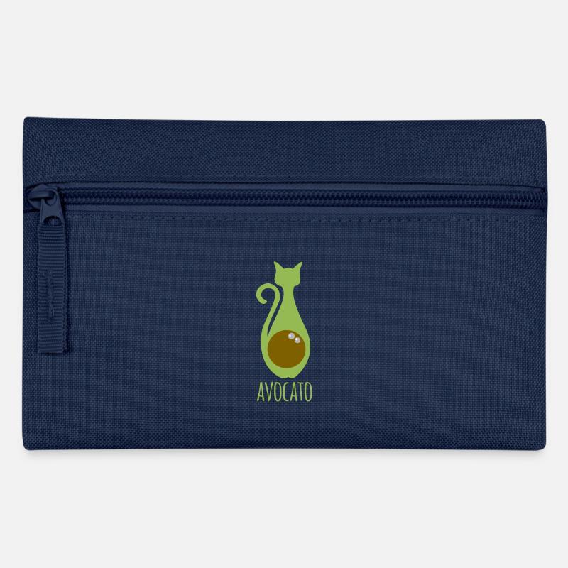 Avocato - Cat - Avocado - Avocat - Pencil Case - navy