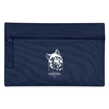 Samoyed Mom Hund Hunde Samojeden Wilsigns - Federtasche - Navy - Vorne