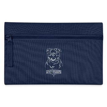 Staffordshire Bull Terrier Mom Hunde Hund Wilsigns - Federtasche - Navy - Vorne