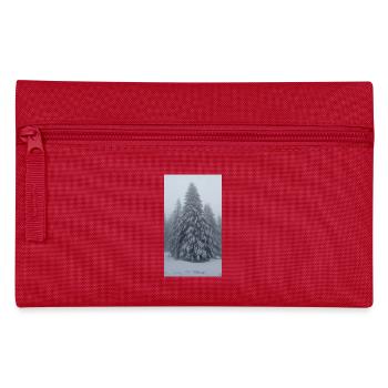 Tannenbaum im Schnee - Federtasche - Rot - Vorne