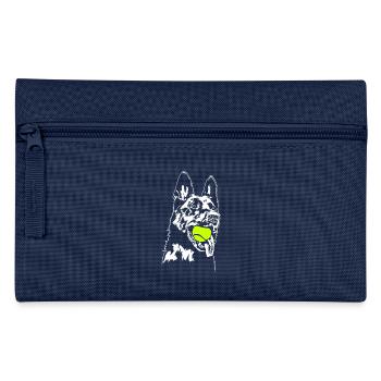 Deutscher Schäferhund Balljunkie Hunde Wilsigns - Federtasche - Navy - Vorne