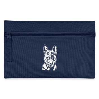 Malinois Ball Balljunkie Hunde Wilsigns - Federtasche - Navy - Vorne