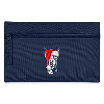 Santa Doberman Christmas Dogs Wilsigns - Pencil Case - navy - Front